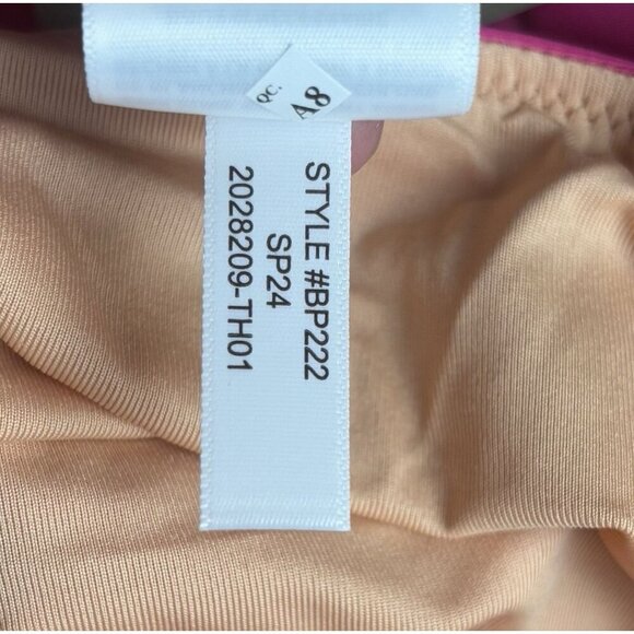 NEW J. Crew Ruched Deep V Plunge Ruffle One Piece Swimsuit Sz 22 Pink 1459 - Picture 5 of 6